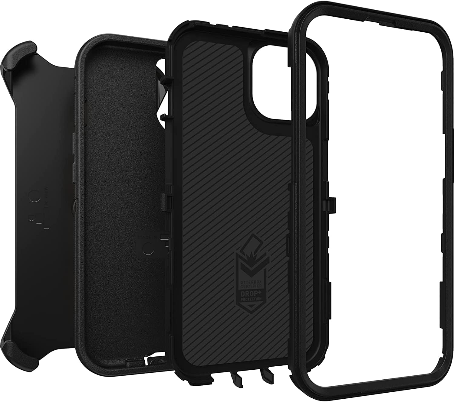 OtterBox funda junto a regla para comparar tamaño y portabilidad