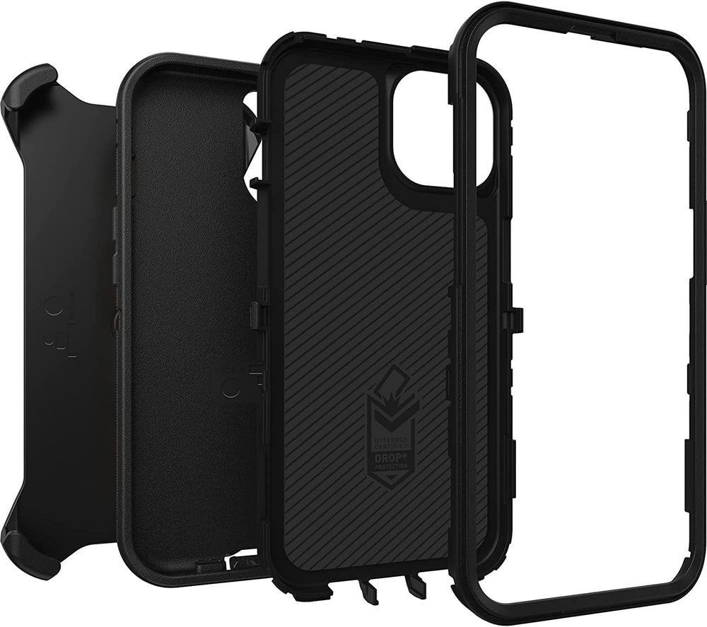 OtterBox funda junto a regla para comparar tamaño y portabilidad