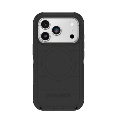 OtterBox vista frontal de la funda negra con ajuste preciso y protección