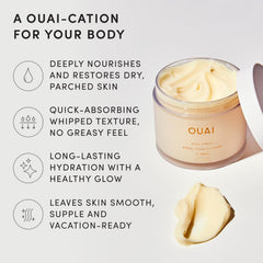 OUAI aplicando crema en mano para hidratación inmediata