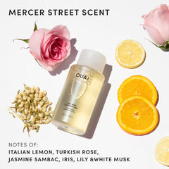 OUAI label close-up revealing product name and clean formula