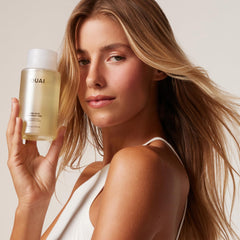 OUAI shampoo lather texture close-up for lightweight cleansing benefit