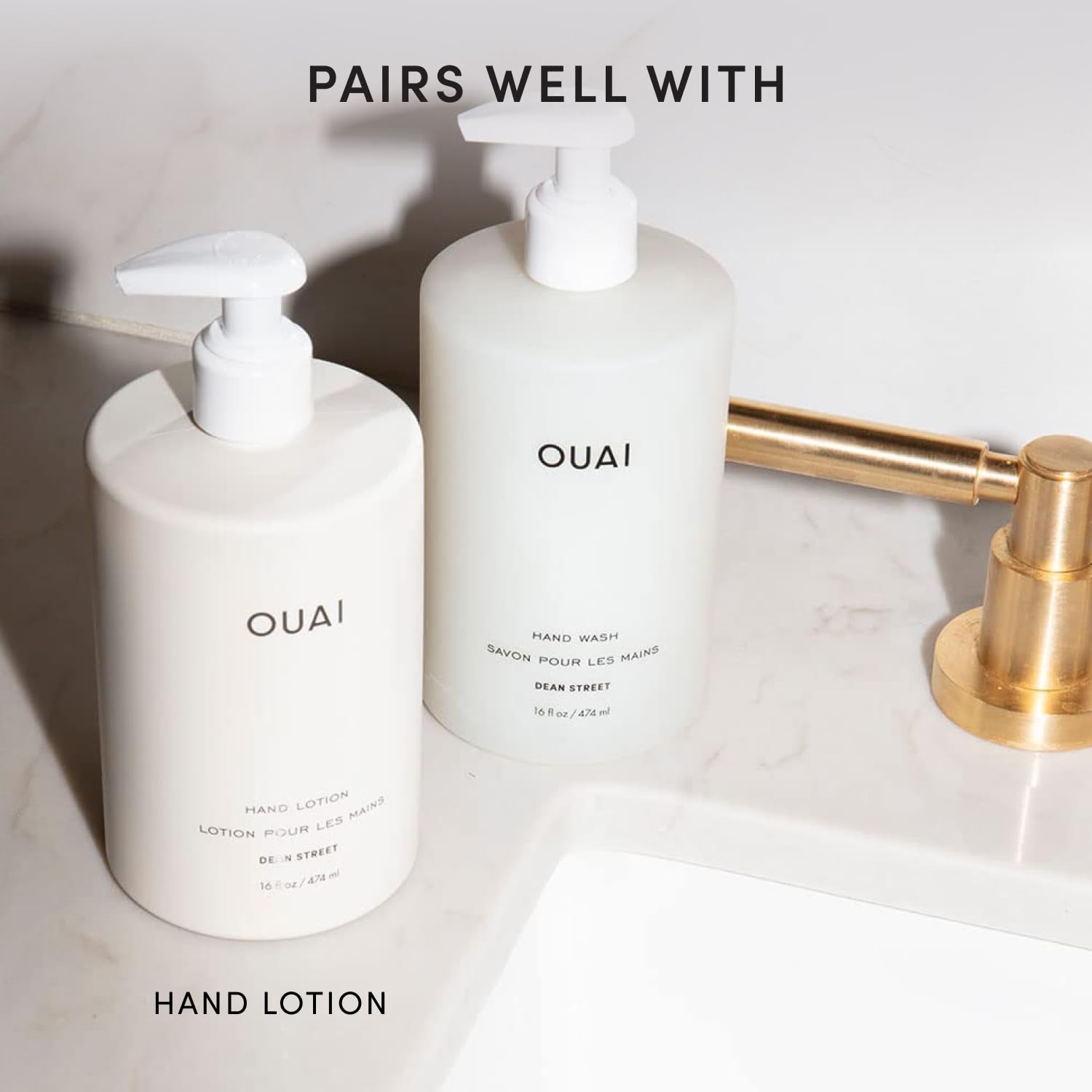 OUAI pouch de recarga junto a la botella para opción sostenible