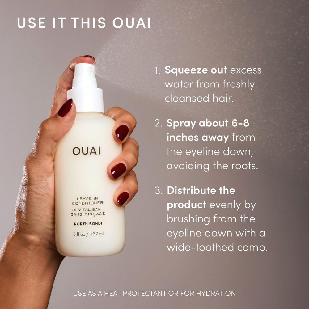 OUAI lifestyle scene on bathroom shelf conveying scented, everyday use