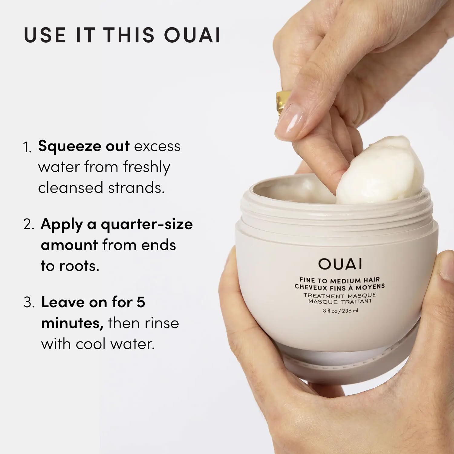OUAI aroma Melrose Place indicado por flores y notas cítricas agradables