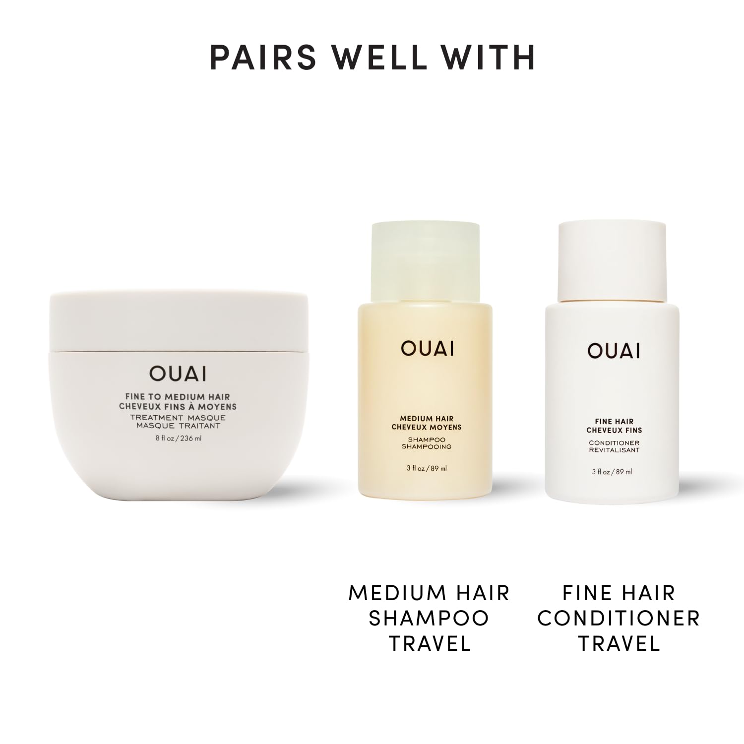 OUAI envase reciclable enfatizando sostenibilidad responsable