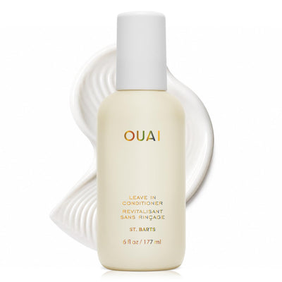 OUAI front packaging showing full-size bottle and St. Barts scent benefits