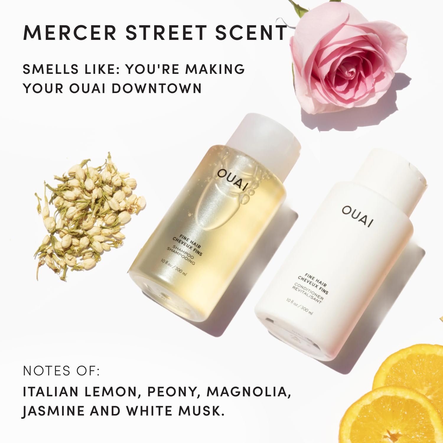 OUAI set dentro de un neceser listo para viaje, comodidad y ahorro de espacio