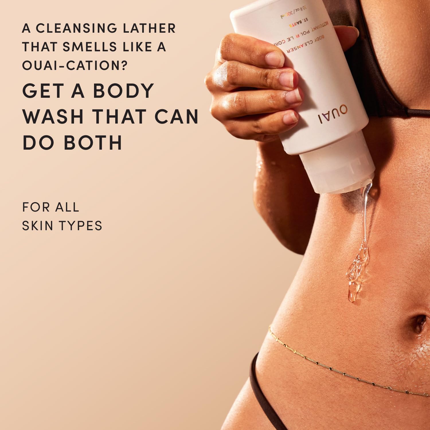 OUAI espuma cremosa del Body Cleanser que hidrata y limpia sin resecar