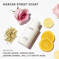 OUAI back label close-up listing ingredients and usage benefits