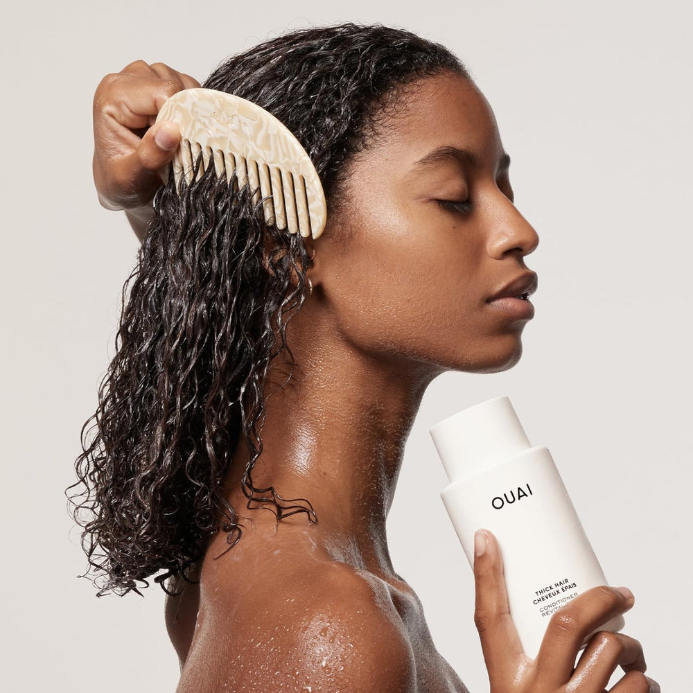 OUAI conditioner pump and cap detail for convenient dispensing