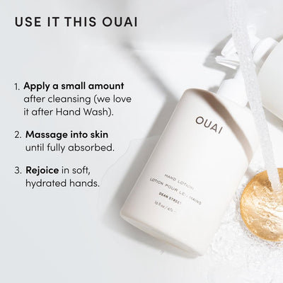 OUAI loción usada en baño para cuidado diario práctico