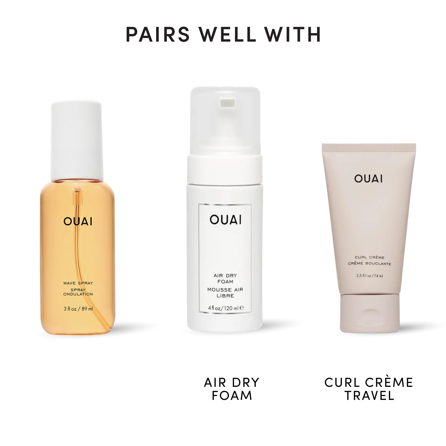 OUAI modelo con ondas playeras y volumen natural después de usar