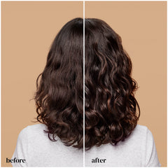 Ouidad antes y después reduce frizz y mejora definición
