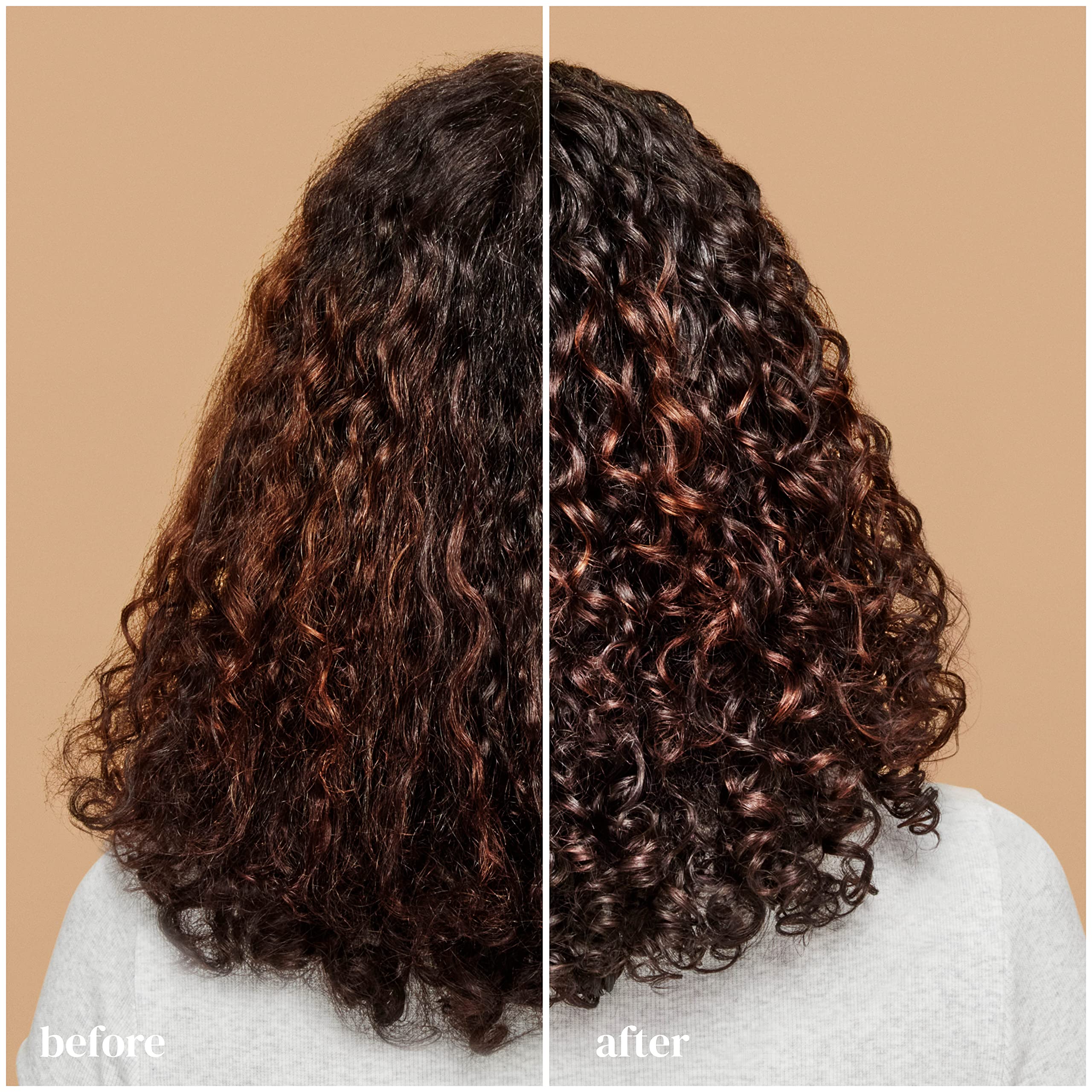 Ouidad applied with rake and shake technique for defined curls