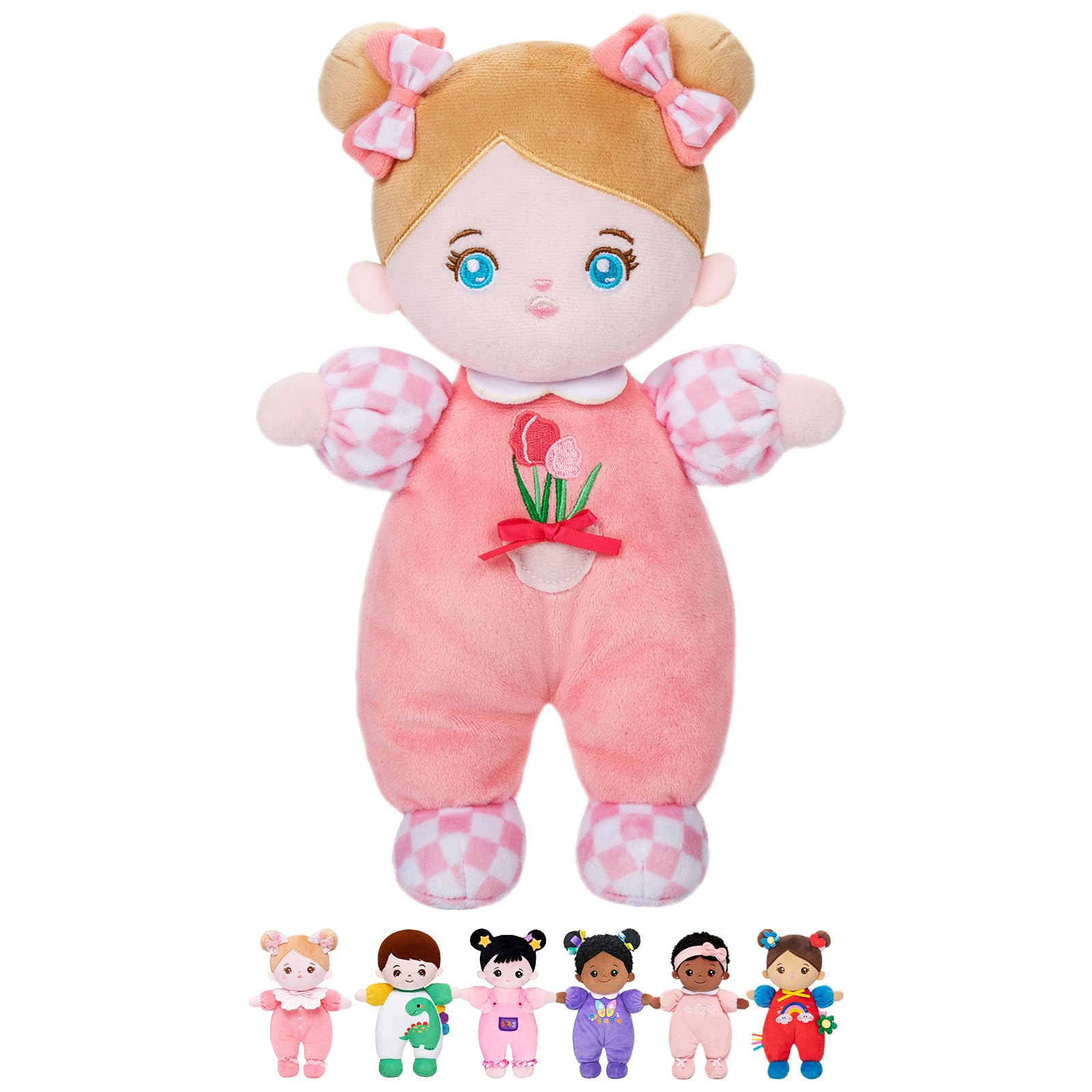 OUOZZZ muñeca frontal tulip pink mostrando diseño adorable y confort