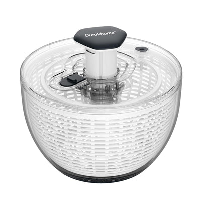 Ourokhome front view showing full salad spinner and family-size capacity benefit