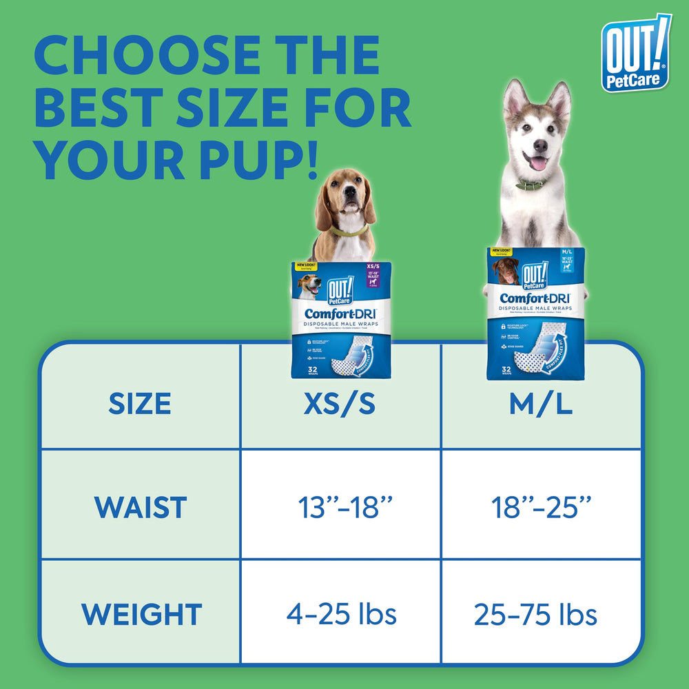 OUT! PetCare en uso sobre cachorro pequeño para viajes y entrenamiento