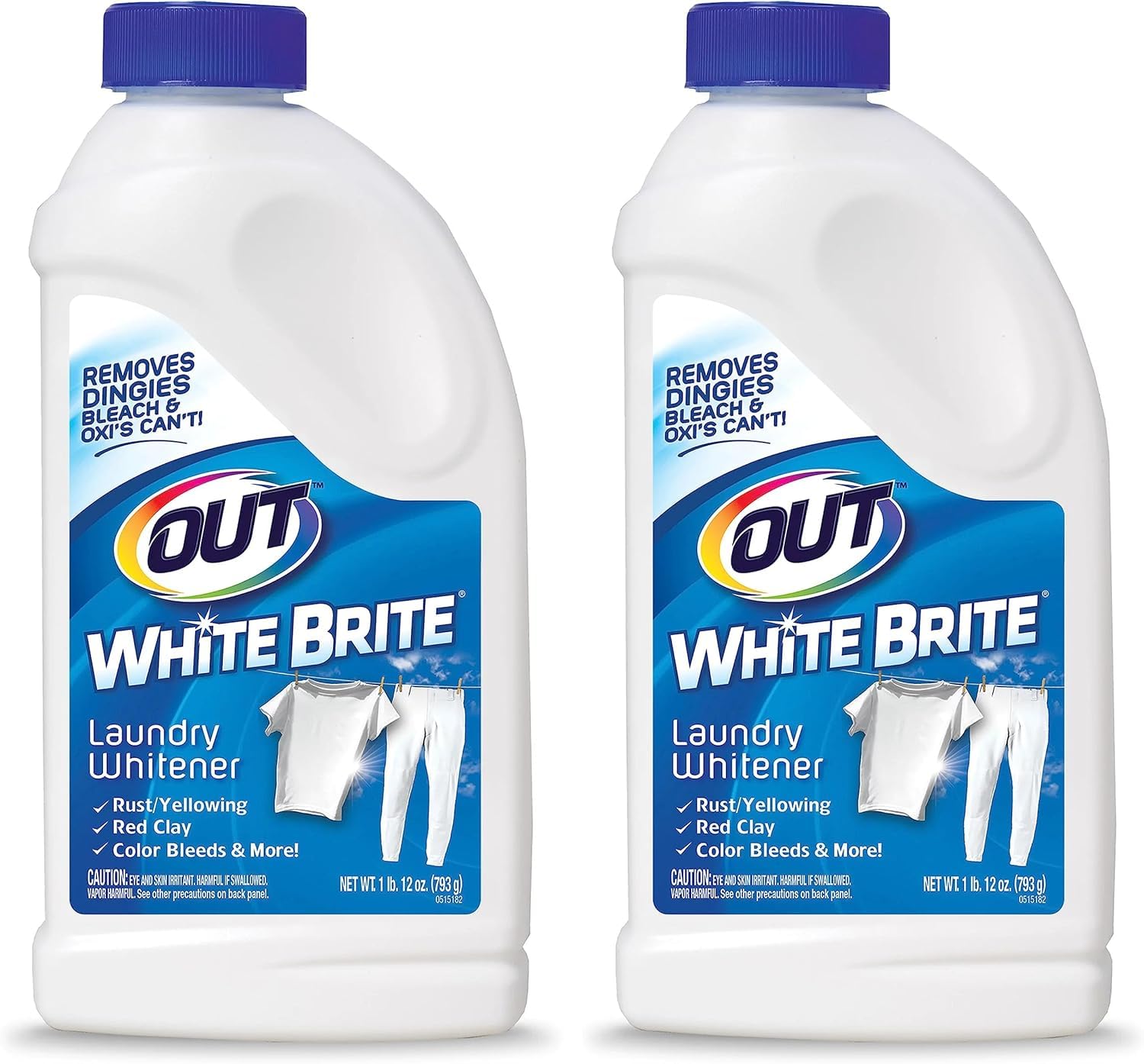 OUT White Brite frontal del pack mostrando envases y marca para confianza