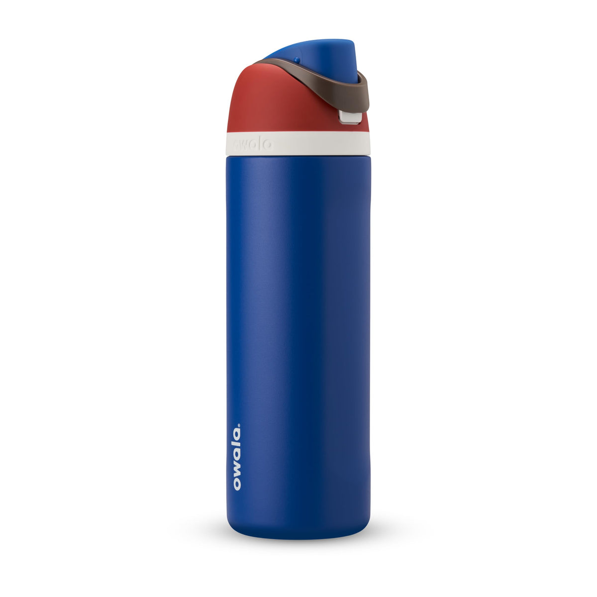Owala botella frontal Captain America mostrando diseño y color, ideal para coleccionistas