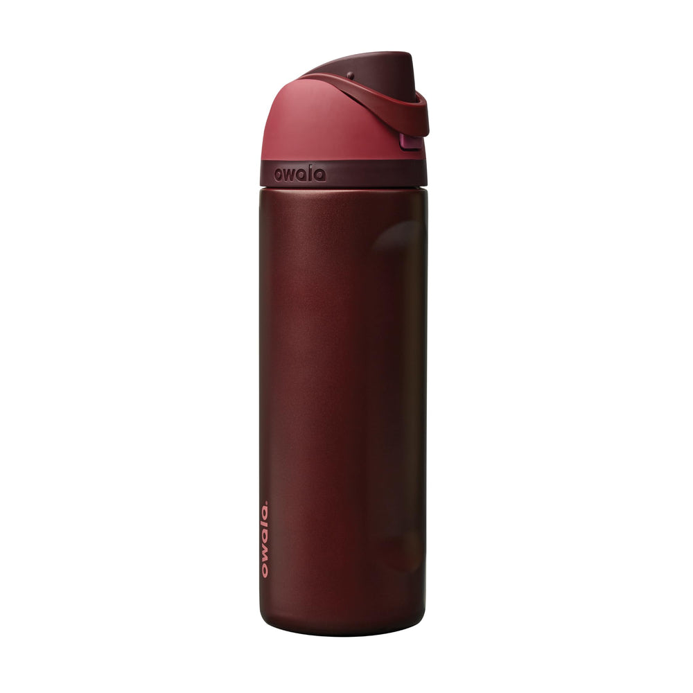 Owala FreeSip built-in straw close-up showing convenient upright sipping