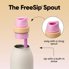 Owala FreeSip Twist primer plano de la tapa twist que evita fugas