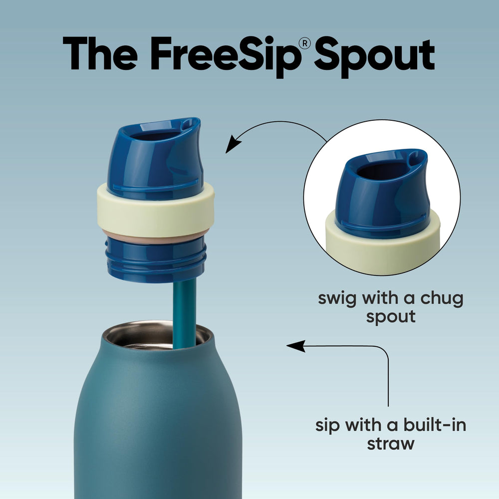 Owala FreeSip Twist boquilla FreeSip visible para sorber o tragar fácilmente