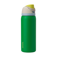 Owala FreeSip front view showing bottle shape and putting green color benefit easy grip