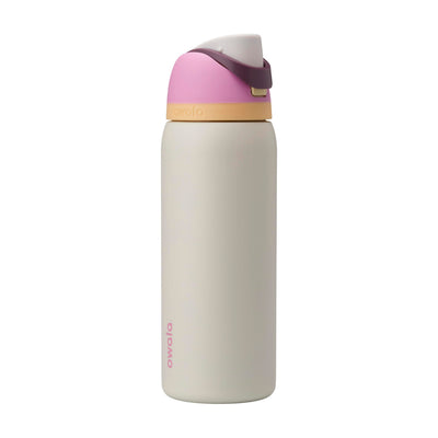 Owala FreeSip front view showing bottle design and capacity benefit