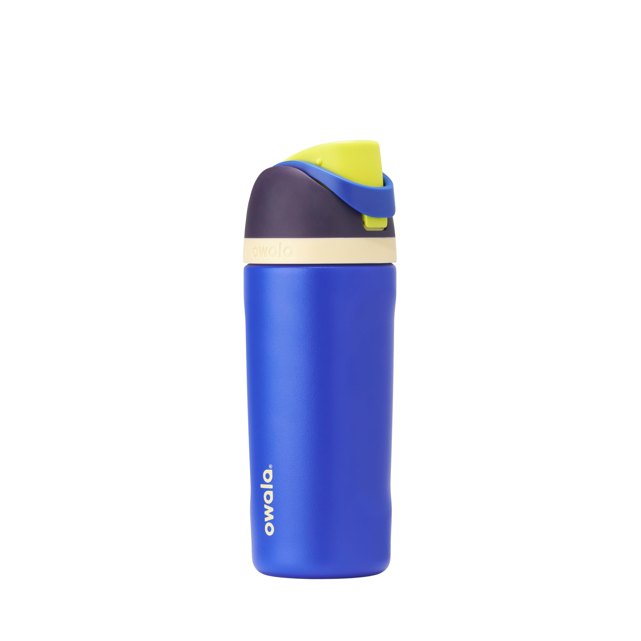 Owala bottle front view shows celestial design and kid-friendly size benefits