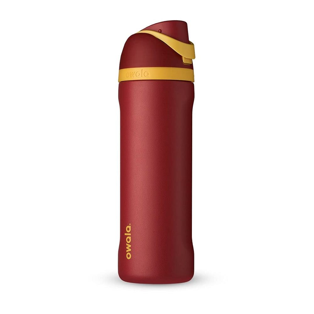 Owala Gryffindor bottle front view showing house colors and logo, great for fandom pride