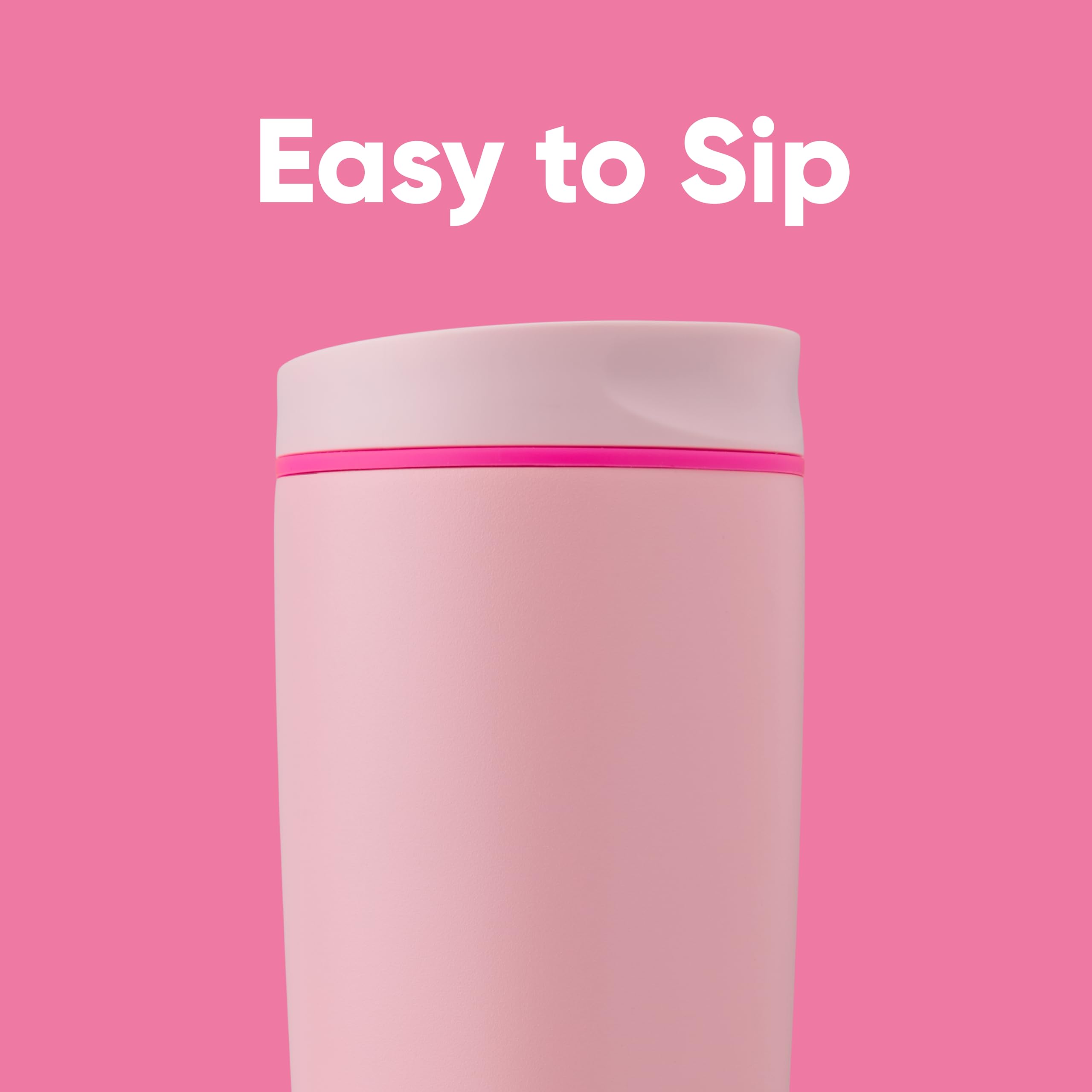 Owala SmoothSip primer plano de la boquilla sin costuras para sorbo cómodo