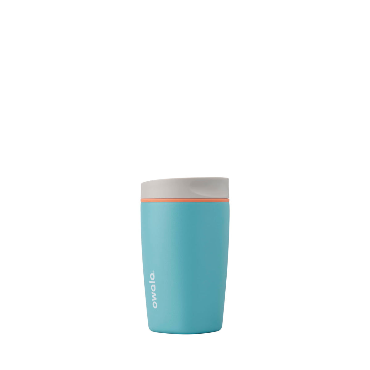 Owala SmoothSip vista frontal del vaso 12 oz con estilo Beachy Breeze, práctico para viajes