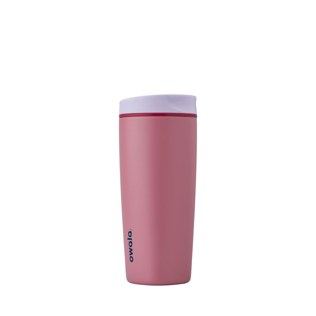 Owala SmoothSip Slider frente mostrando diseño morado rosa y cierre antifugas