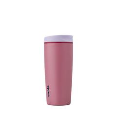 Owala SmoothSip Slider frente mostrando diseño morado rosa y cierre antifugas