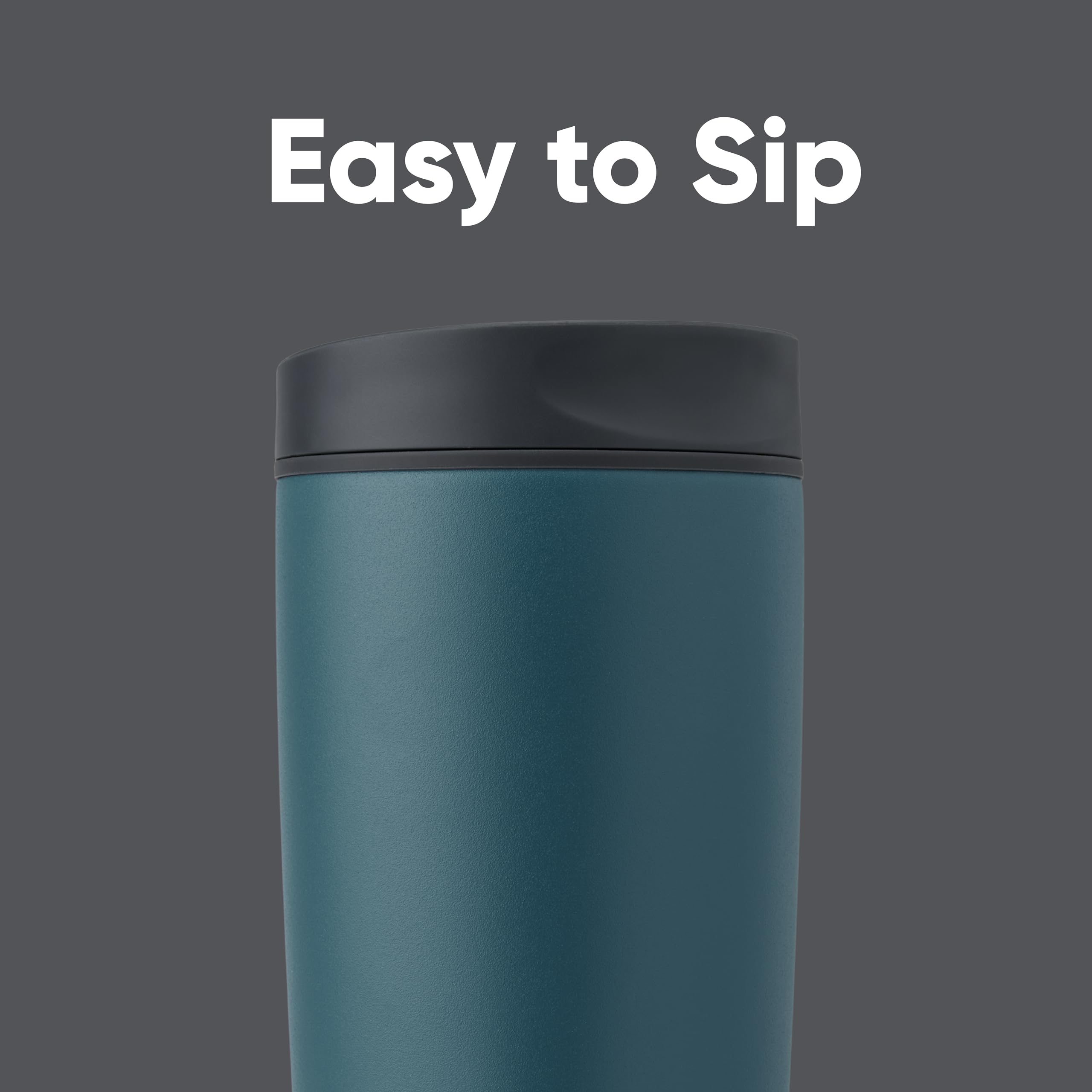 Owala detalle de la tapa SmoothSip Slider que evita derrames