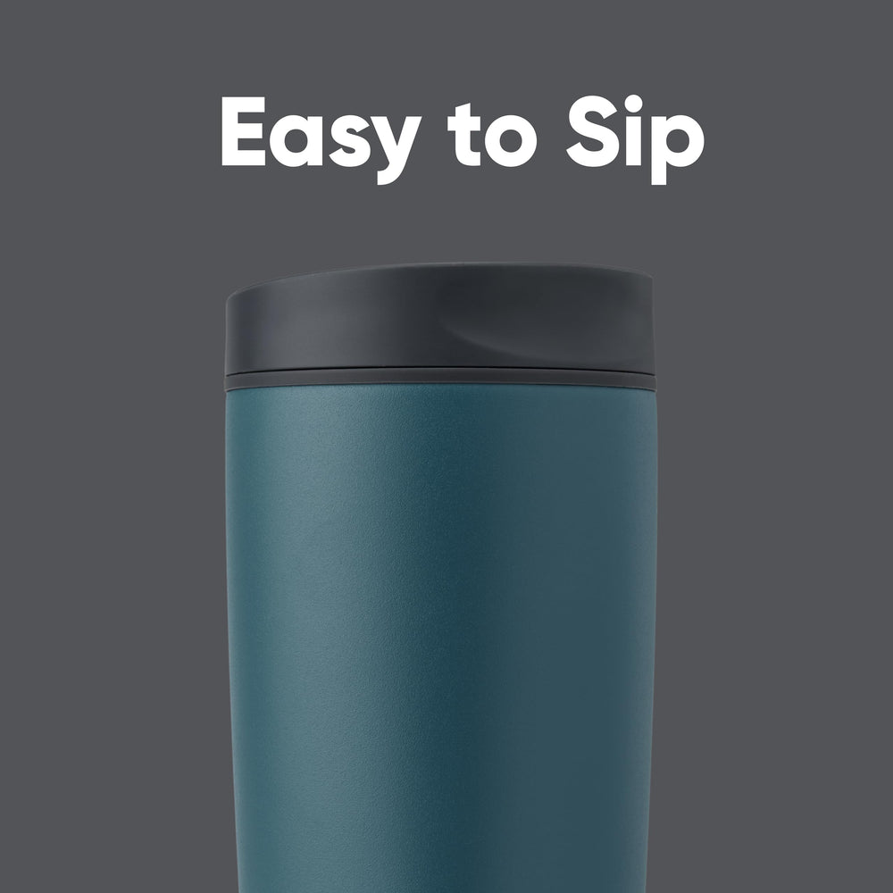 Owala detalle de la tapa SmoothSip Slider que evita derrames