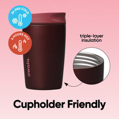 Owala tapa SmoothSip Slider mostrando cierre hermético y seguridad