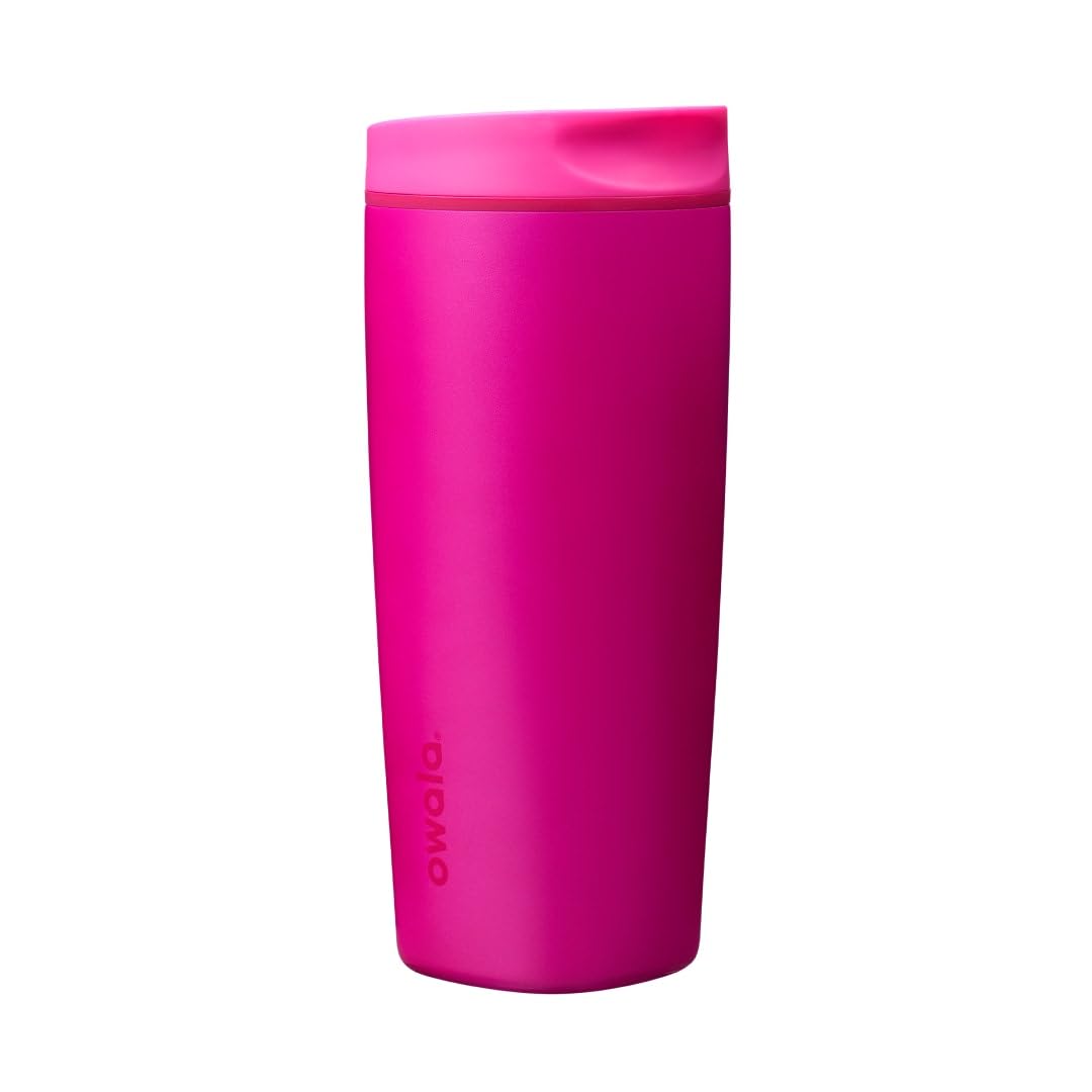 Owala vaso frontal 20 oz mostrando diseño y cierre seguro