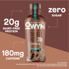 OWYN primer plano del batido para apreciar textura cremosa y sabor