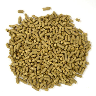 Oxbow Eco Straw pellets in compost bin illustrating compostable disposal benefit