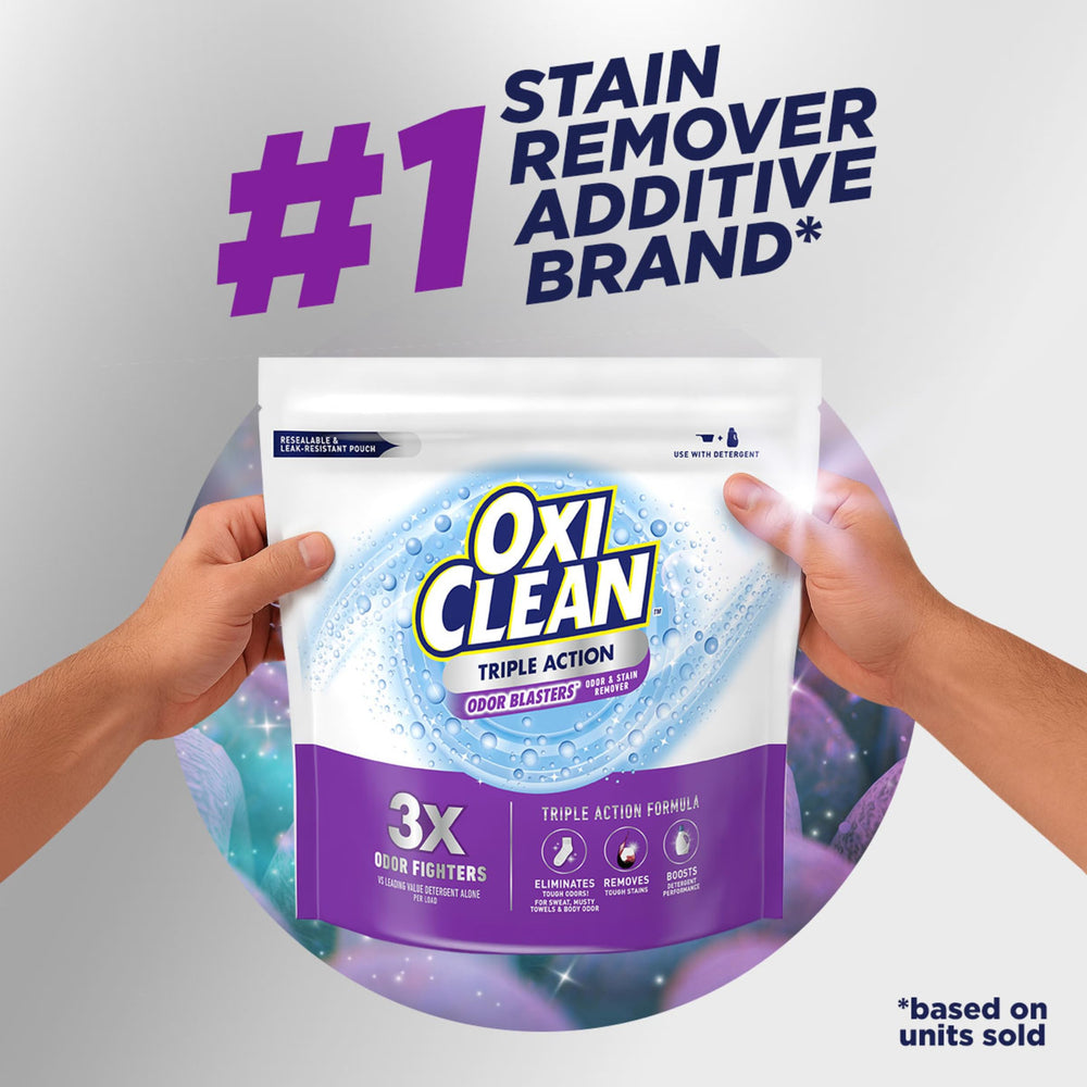 OxiClean cierre y etiqueta con instrucciones para un uso seguro y efectivo