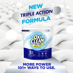 OxiClean primer plano del polvo para ver textura y acción oxigenada eficaz