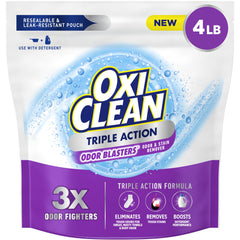 OxiClean frente del empaque mostrando bolsa resellable y beneficio de conservación