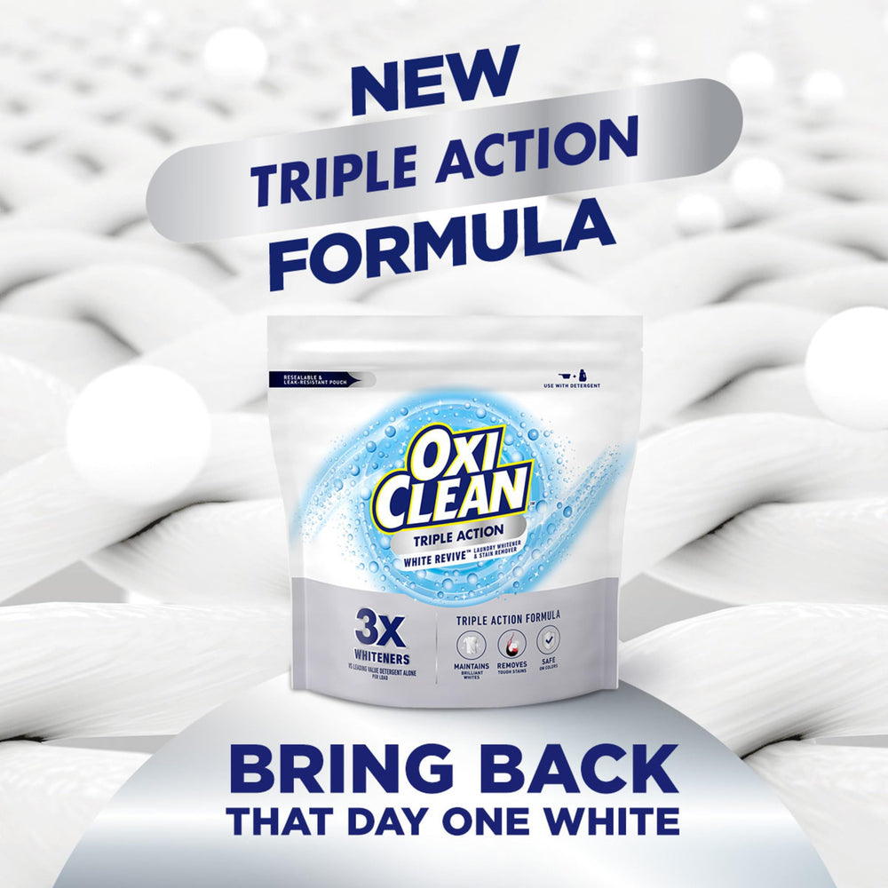Polvo OxiClean textura vista de cerca para visualizar la composición activa y fácil disolución