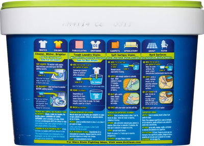 OxiClean polvo granular detalle de textura que facilita disolución