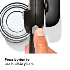 OXO built-in lid pliers gripping lid for contact-free removal and hygiene
