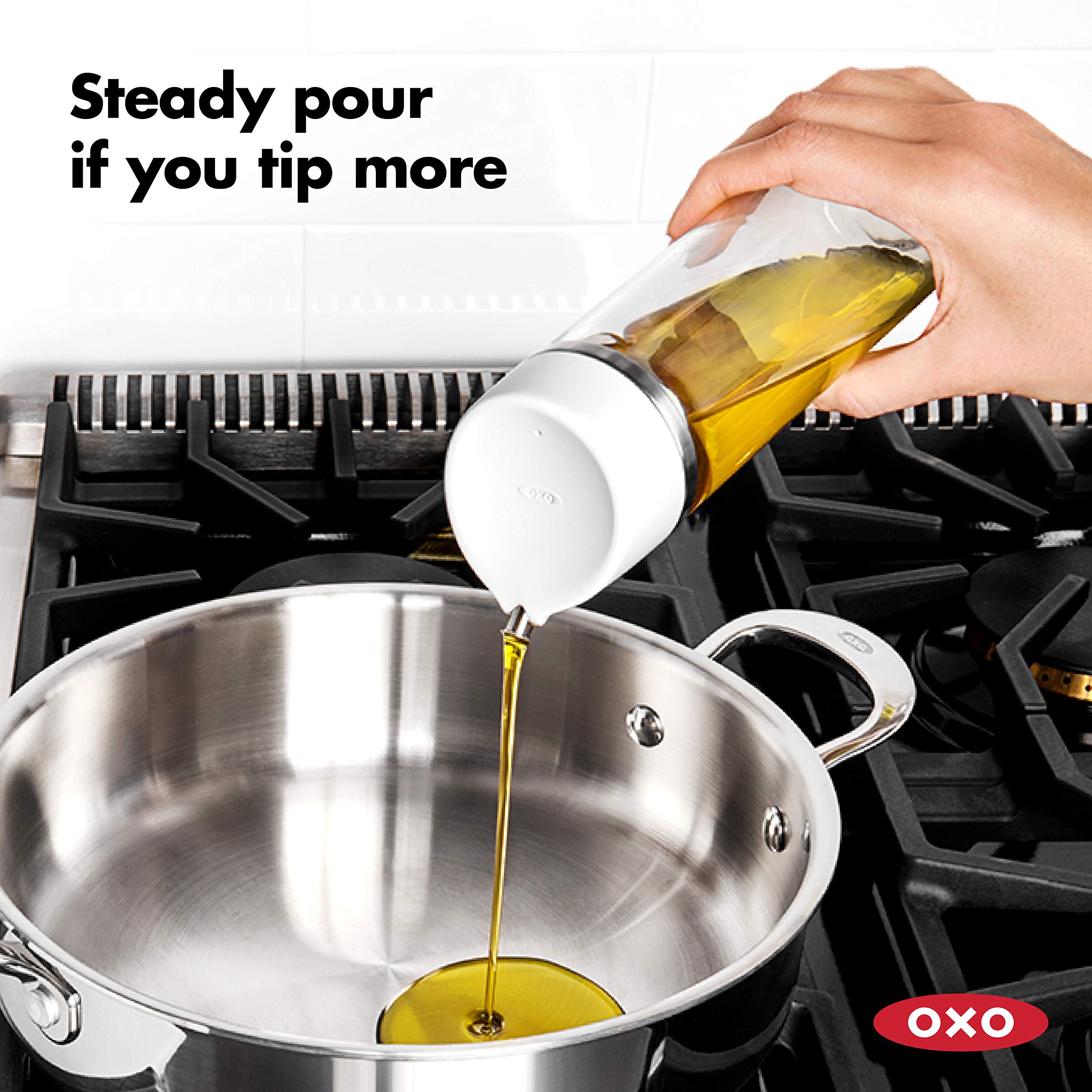OXO cuerpo de vidrio y acero, apariencia de mesa elegante