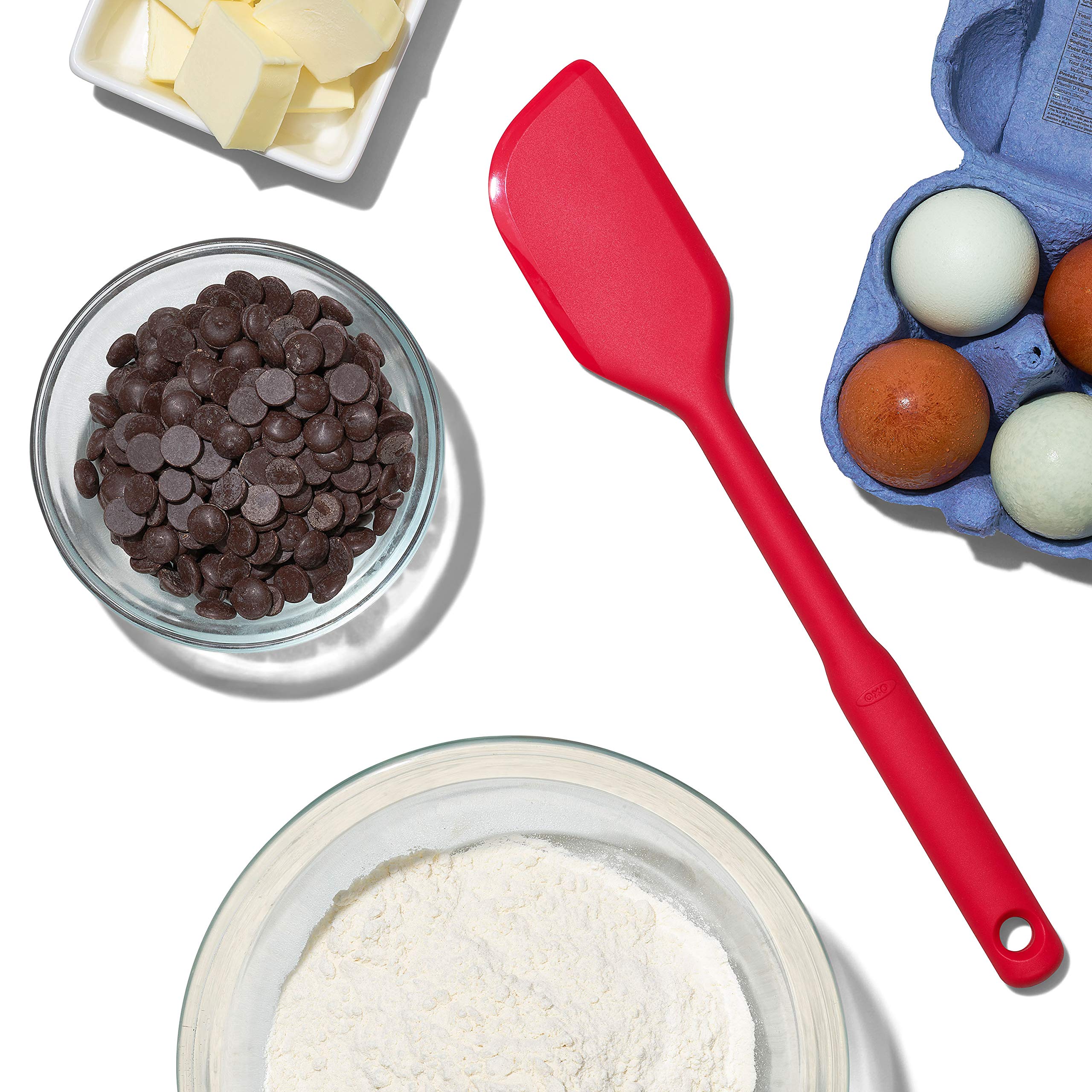 OXO set de espátulas en ambiente de cocina mostrando versatilidad