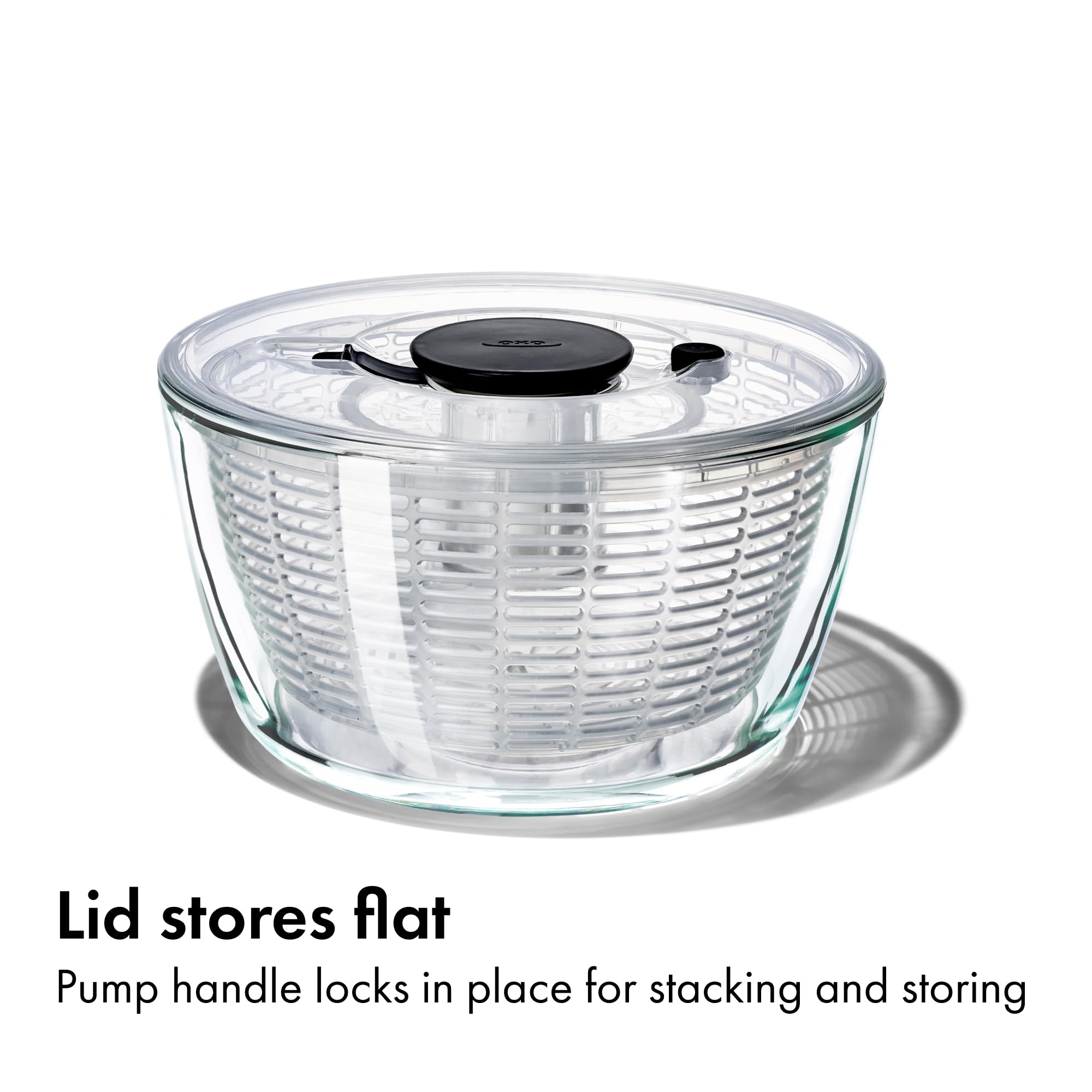 OXO lid disassembled to show easy cleaning of pump and parts for hygiene